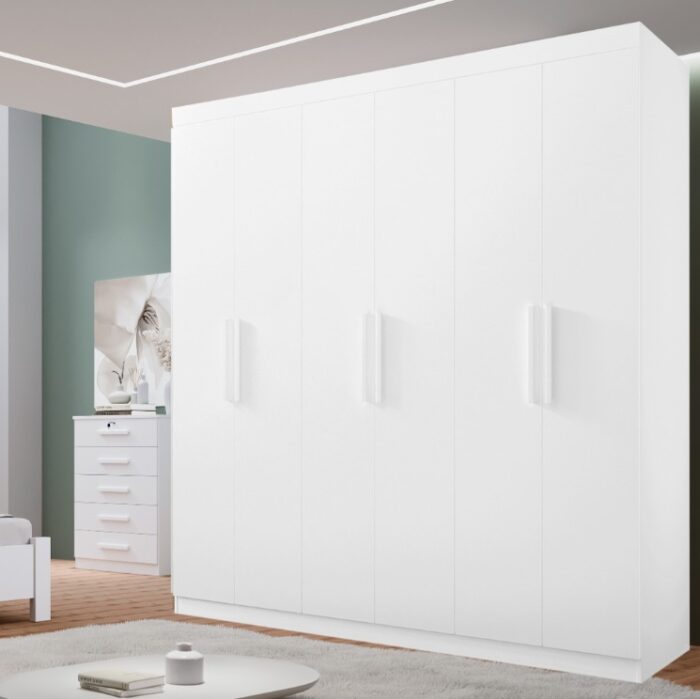 Guarda-Roupa 6 Portas Colibri 2,06 m Branco